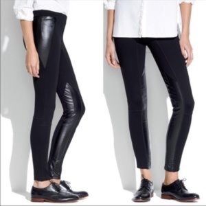 Madewell Faux Leather Ponte Pant Leggings